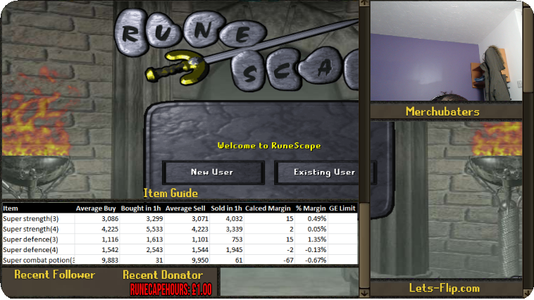 How the OrzoTV (my old online alias) Twitch steam showed off Lets Flip and my content as I streamed.